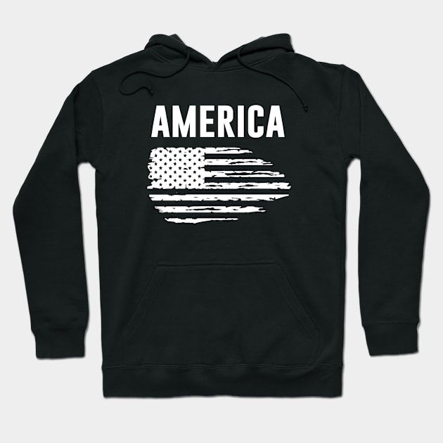 America Flag Hoodie by aniza